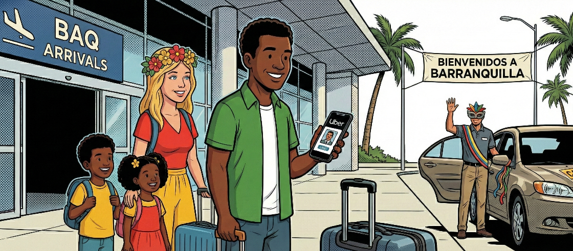 transportation taxi Uber carnival Barranquilla guide